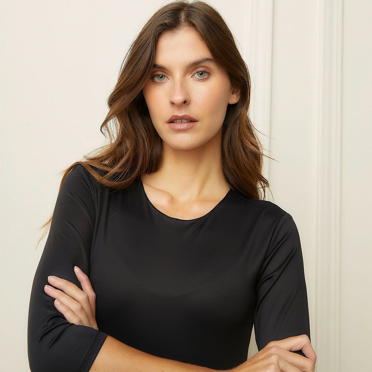 BASEMENT - Body Manga 3/4 Basement Mujer Lycra Cuello Redondo