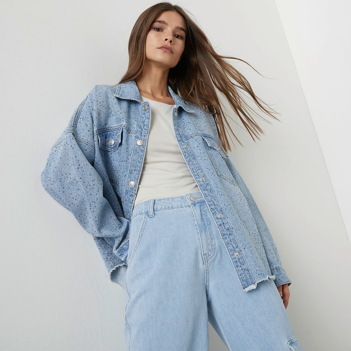 BASEMENT - Basement Chaqueta Mujer Brillos