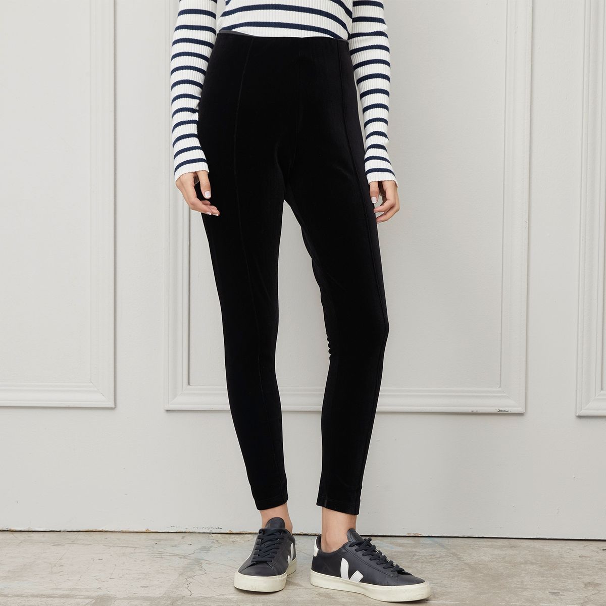 BASEMENT - Pantalón Skinny Tiro Medio Mujer Basement