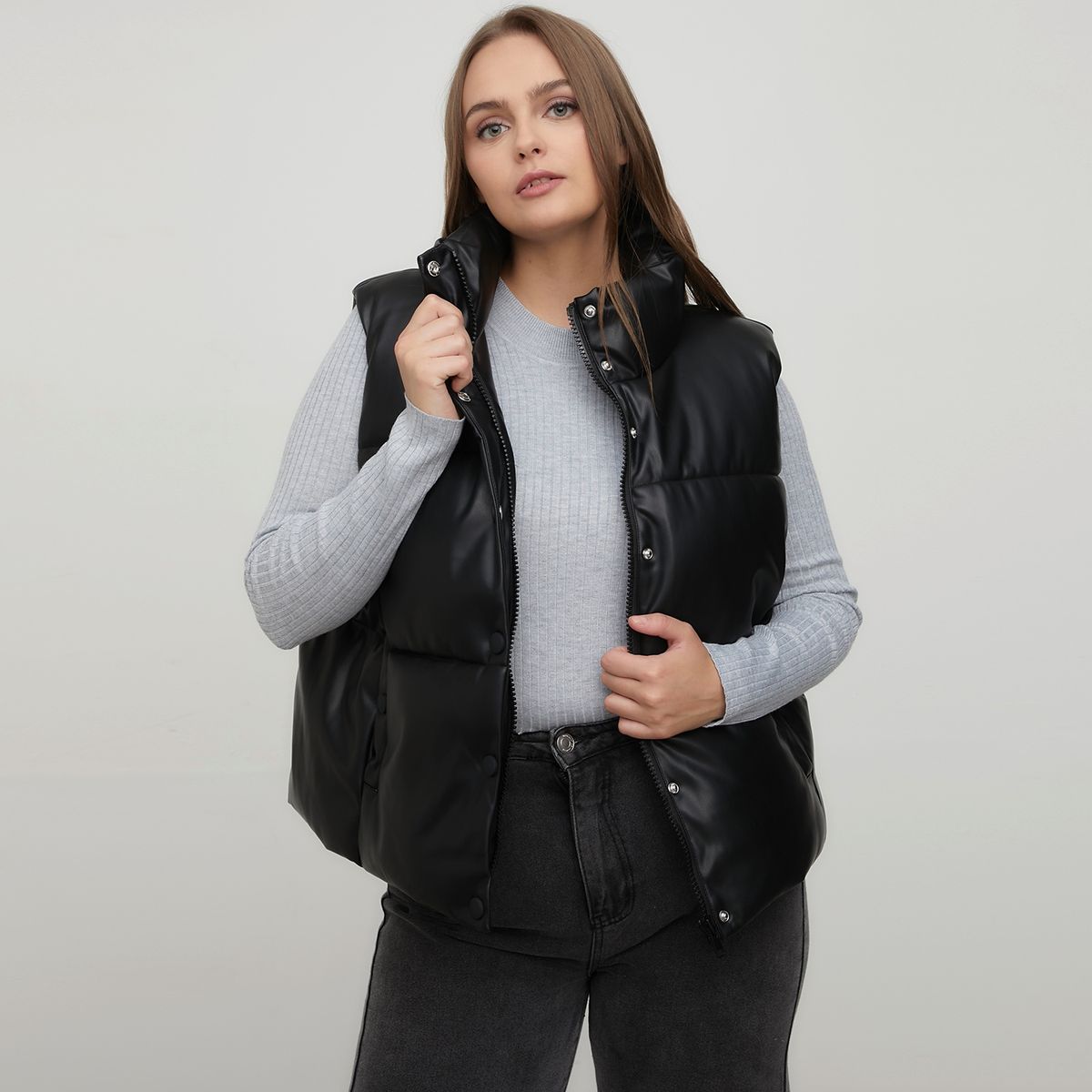 BASEMENT - Parka Sin Mangas Zero Cuero Mujer Basement