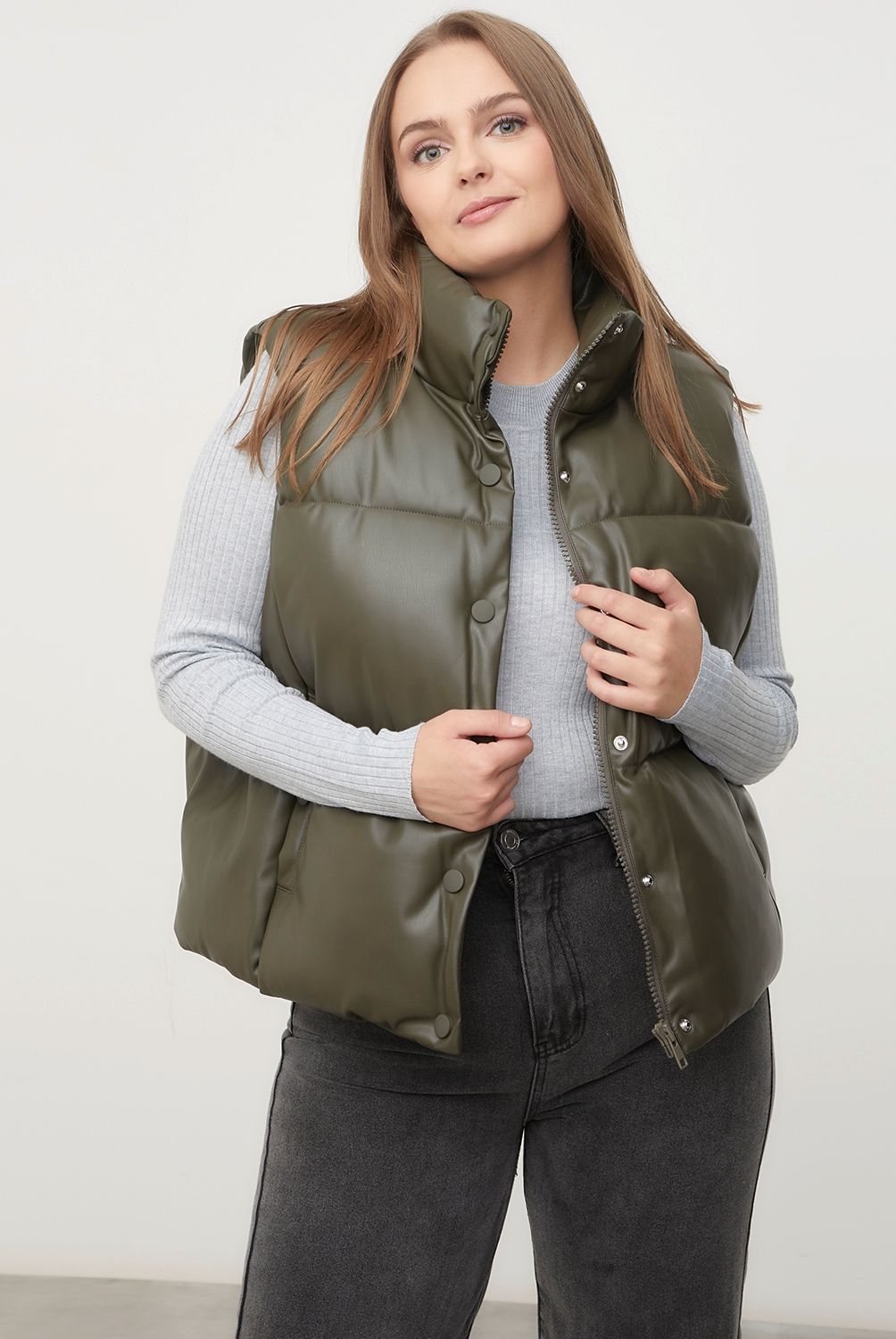 BASEMENT - Parka Sin Mangas Zero Cuero Mujer Basement