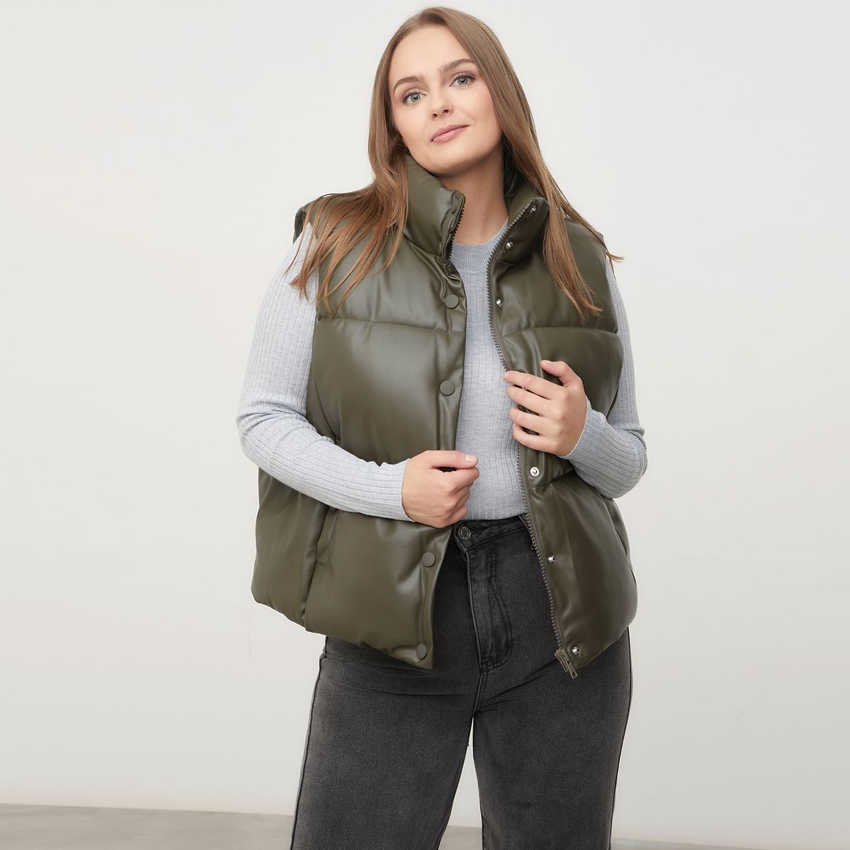 BASEMENT - Parka Sin Mangas Zero Cuero Mujer Basement