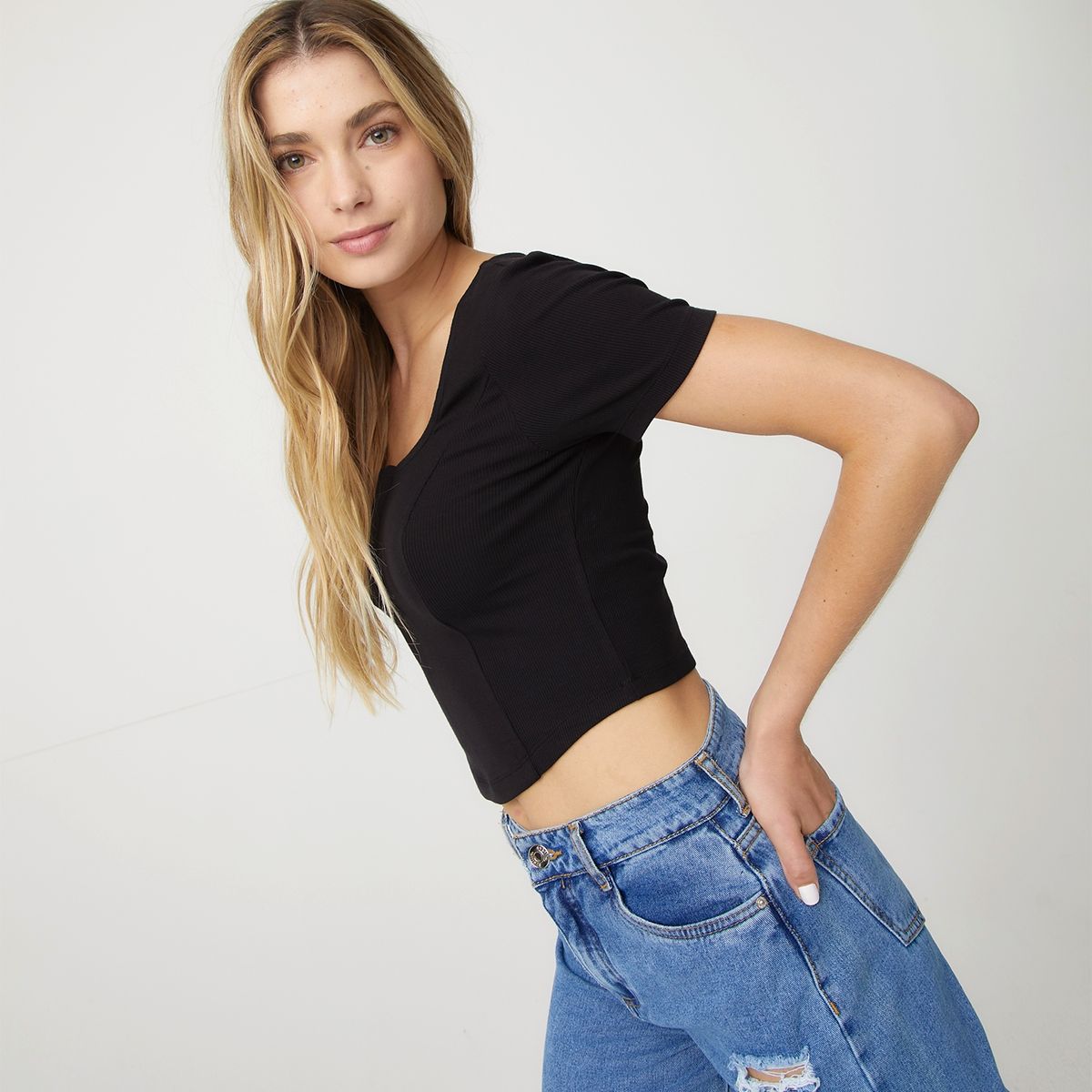 SYBILLA - Polera Manga Corta Mujer Sybilla