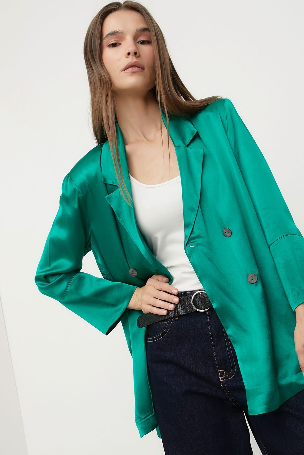 BASEMENT - Basement Blazer Satín Mujer