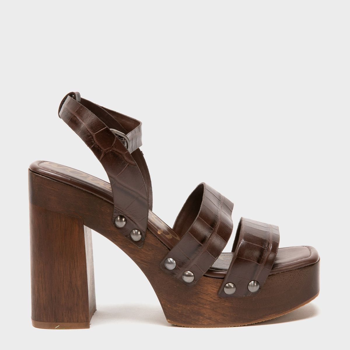 SAM EDELMAN - Sandalia Mujer Cuero Café Sam Edelman