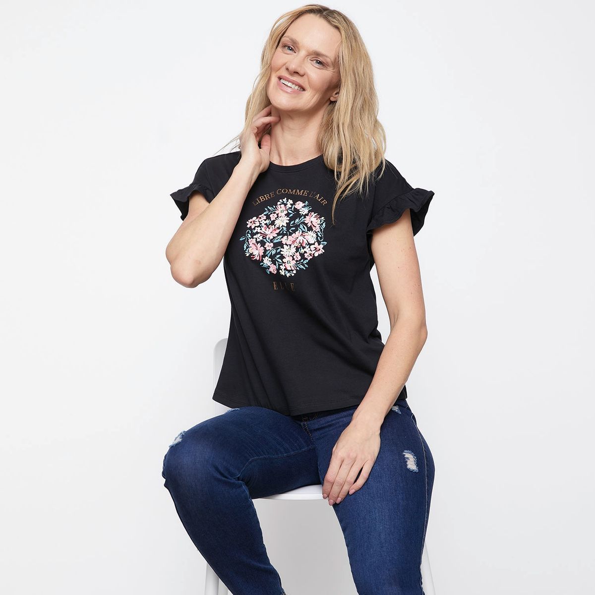 ELLE - Elle Polera Manga Corta Mujer