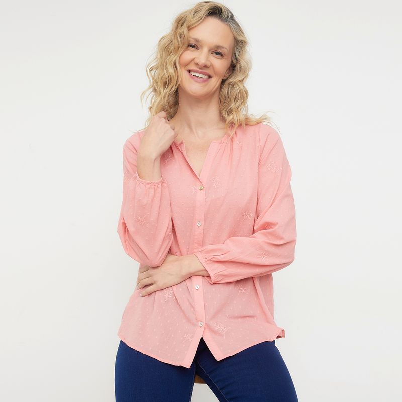 NEWPORT - Newport Blusa Manga Larga Algodón Mujer