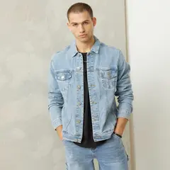 AMERICANINO - Chaqueta Denim Regular Fit Hombre Manga Larga