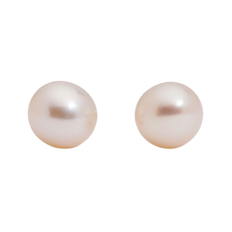 AG ALTA GAMA - Aros De Perla 7Mm De Oro 14Kt Mujer Ag Alta Gama