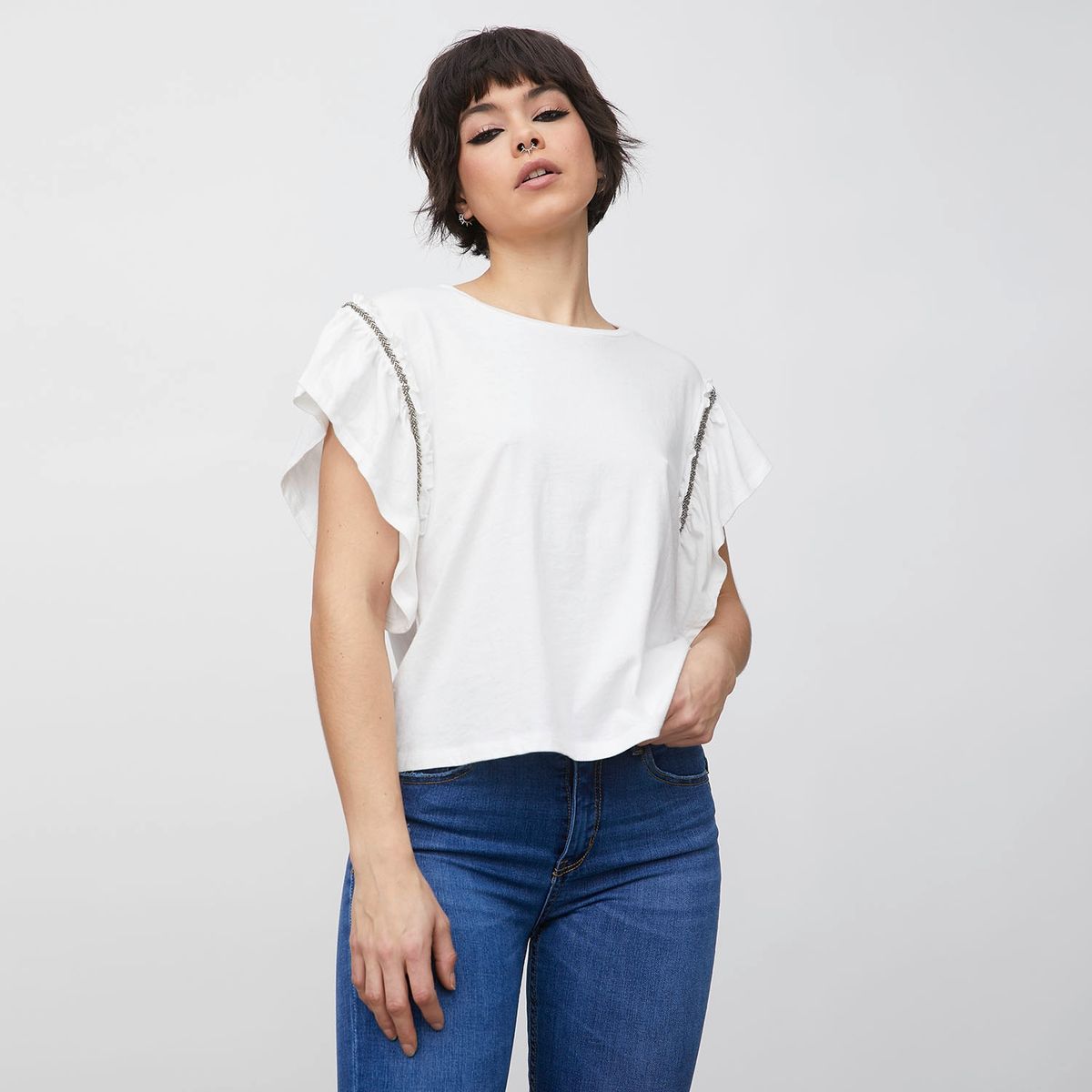 AMERICANINO - Americanino Polera Manga Corta Algodón Mujer