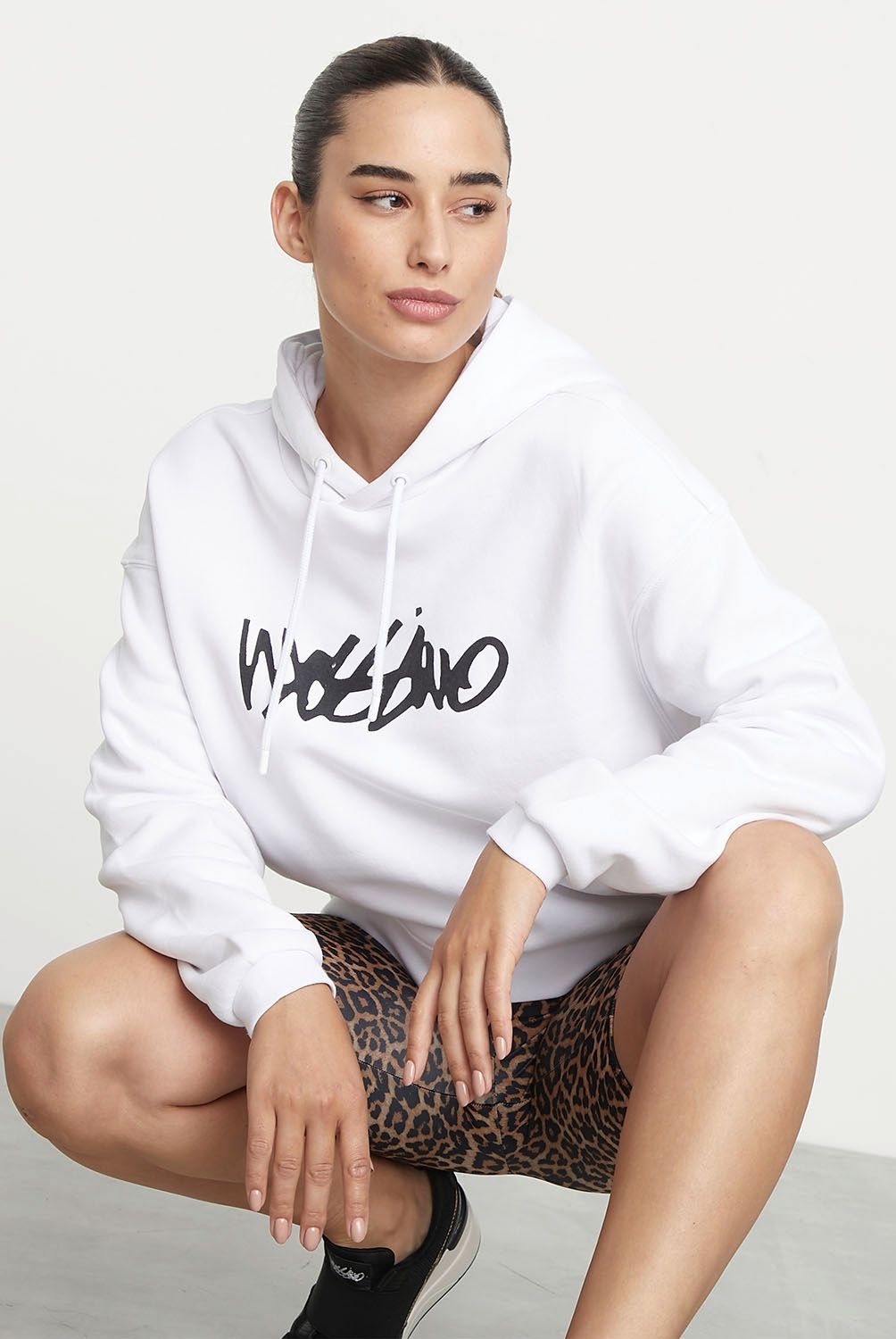 MOSSIMO - Polerón Deportivo Hoodie Oversize Fit Mujer Mossimo