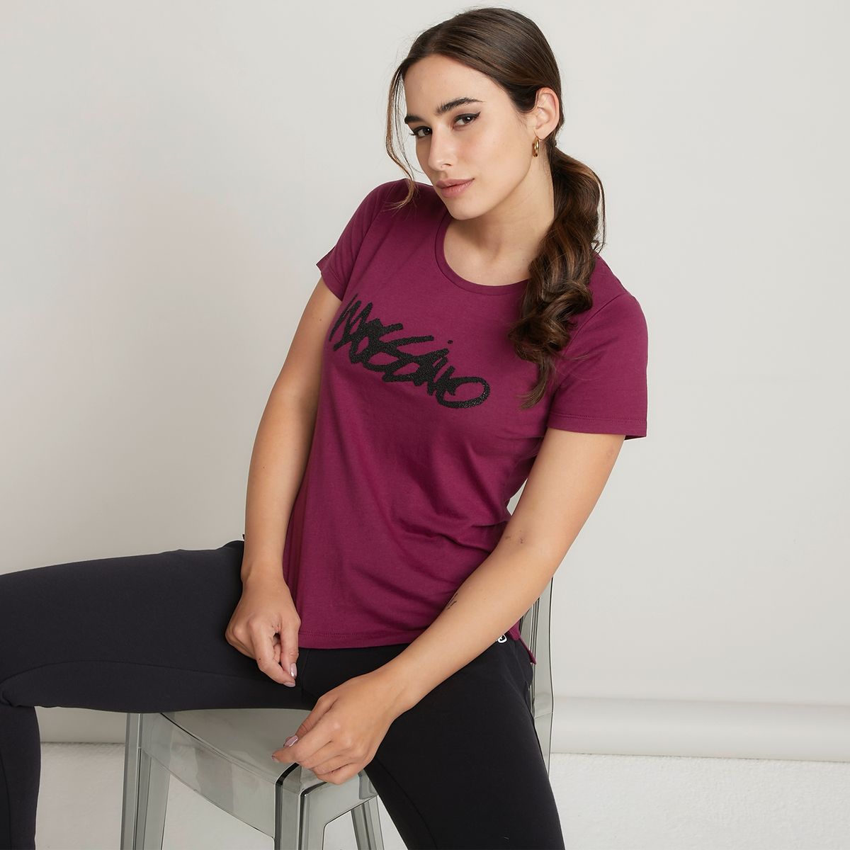 MOSSIMO - Polera Deportiva Manga Corta Mujer Mossimo