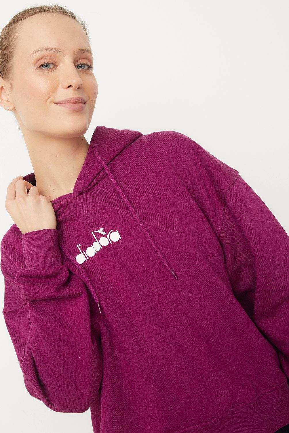 DIADORA - Poleron Deportivo Hoodies Regular Fit Mujer Diadora