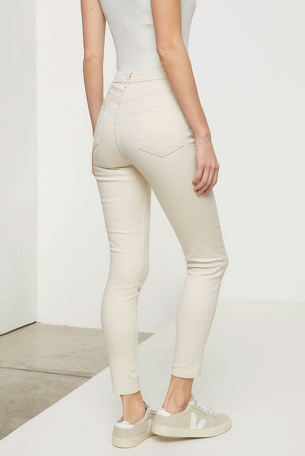 BASEMENT - Jeans Basement Skinny Tiro Alto Mujer Algodón