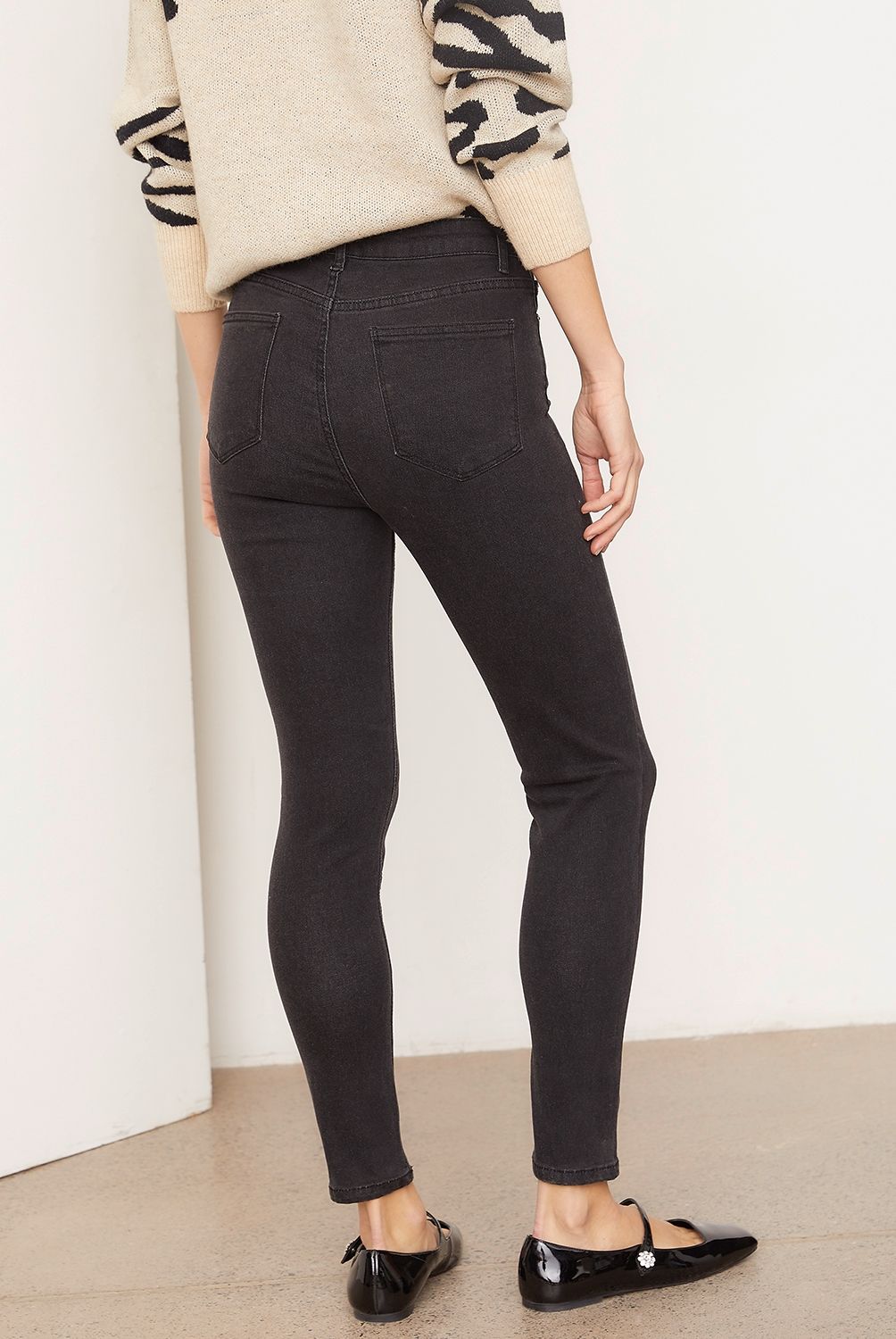 BASEMENT - Jeans Basement Skinny Tiro Alto Mujer Algodón