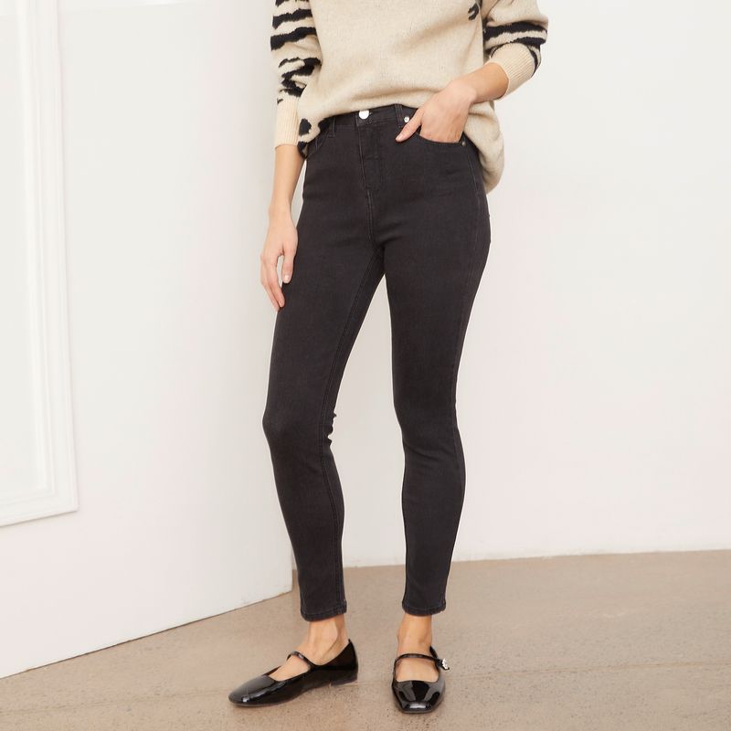 BASEMENT - Jeans Basement Skinny Tiro Alto Mujer Algodón