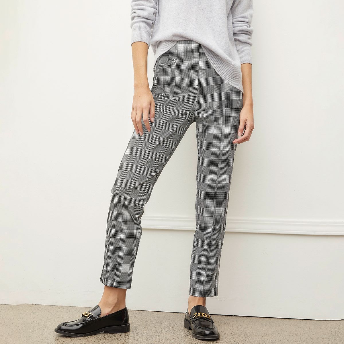 BASEMENT - Pantalón Slim Tiro Alto Mujer Basement