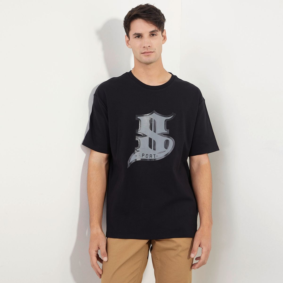 BASEMENT - Basement Polera Manga Corta Algodón Organico Hombre