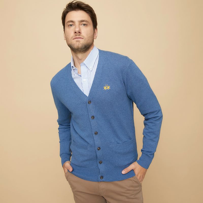LA MARTINA - Sweater Cardigan Algodón/Cashemire Hombre La Martina