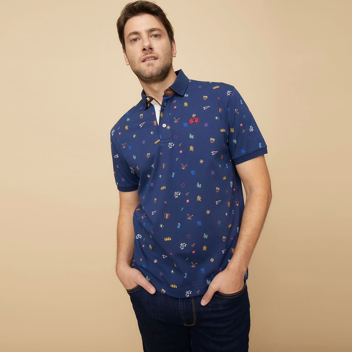 LA MARTINA - La Martina Polera Jersey Manga Corta Algodón Premium Hombre