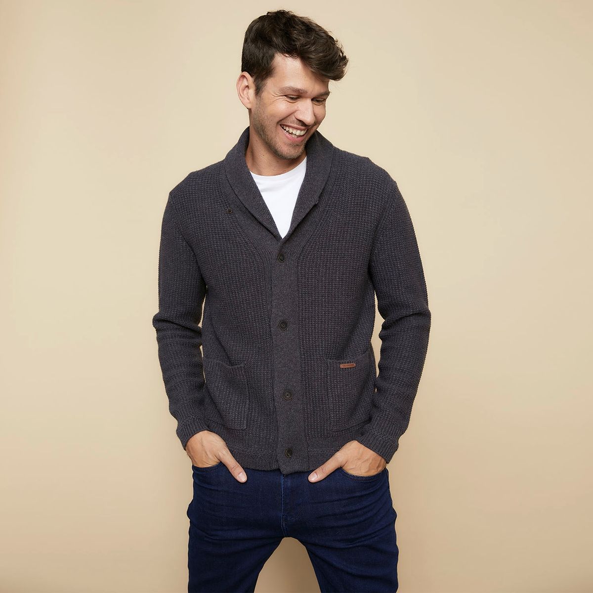 LA MARTINA - La Martina Sweater Cardigan Lana Merino Hombre