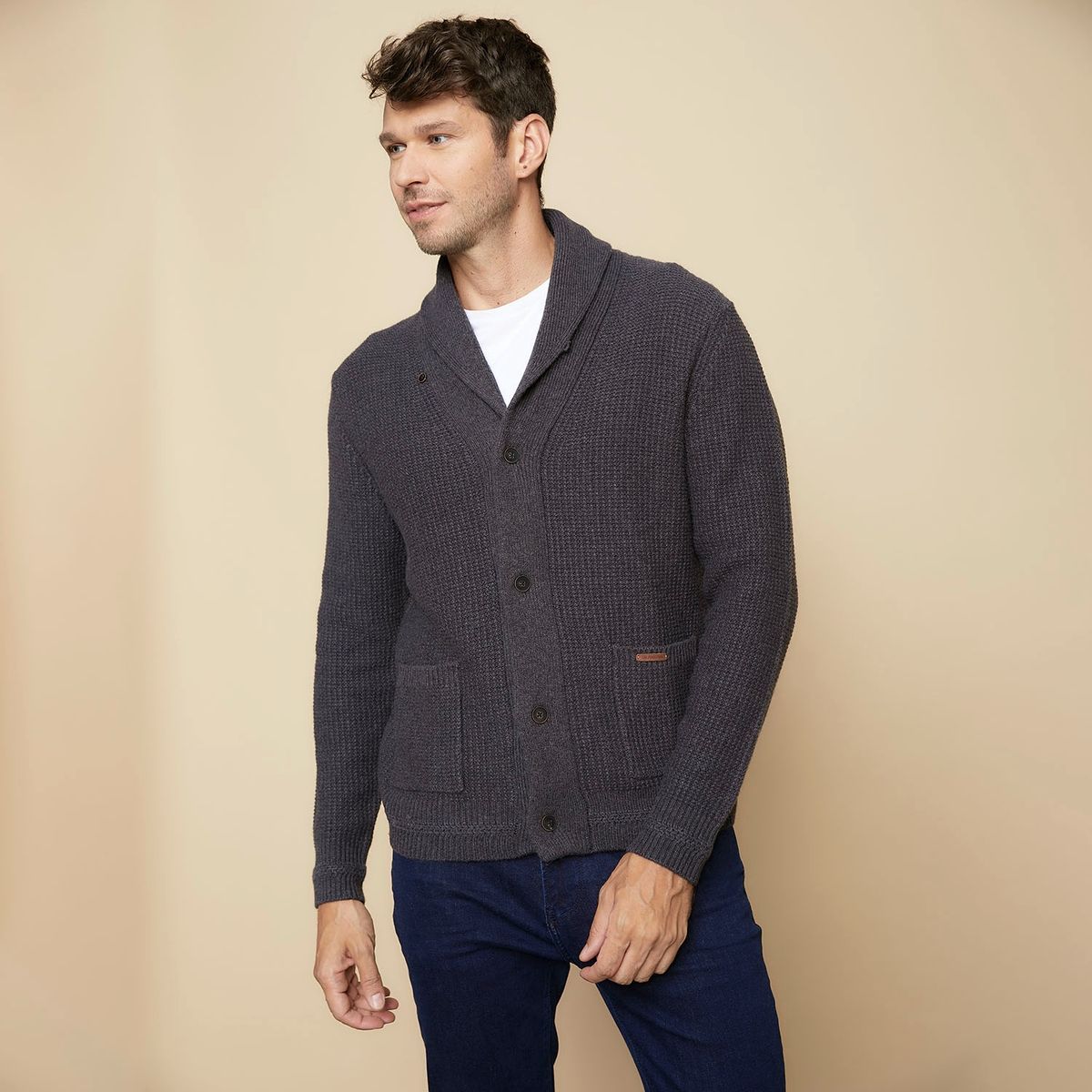 LA MARTINA - La Martina Sweater Cardigan Lana Merino Hombre