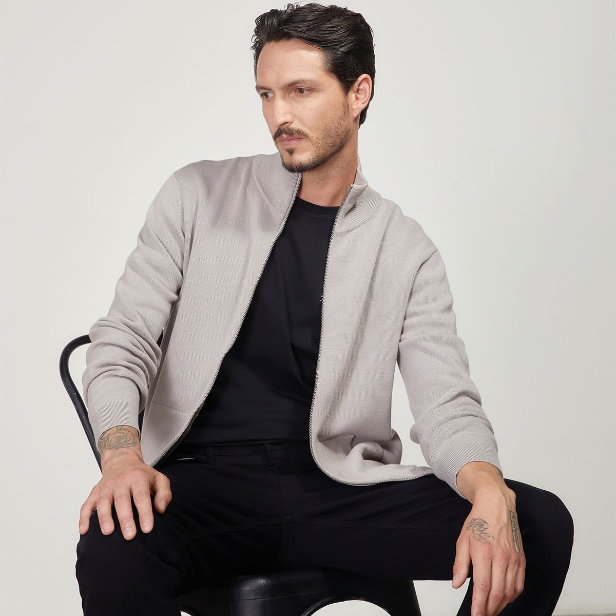 WOLF&HANK - Wolf & Hank Sweater Con Cierre Extra Fine Cotton Hombre