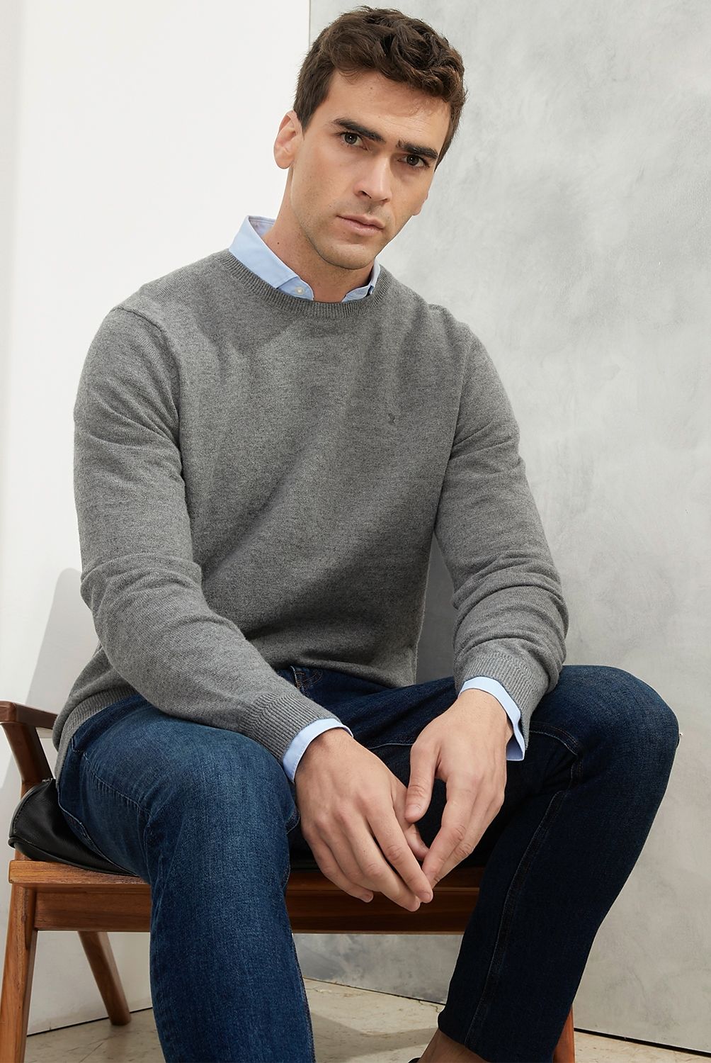 WOLF&HANK - Sweater Chaleco 100% Lana Merino Hombre Wolf&Hank
