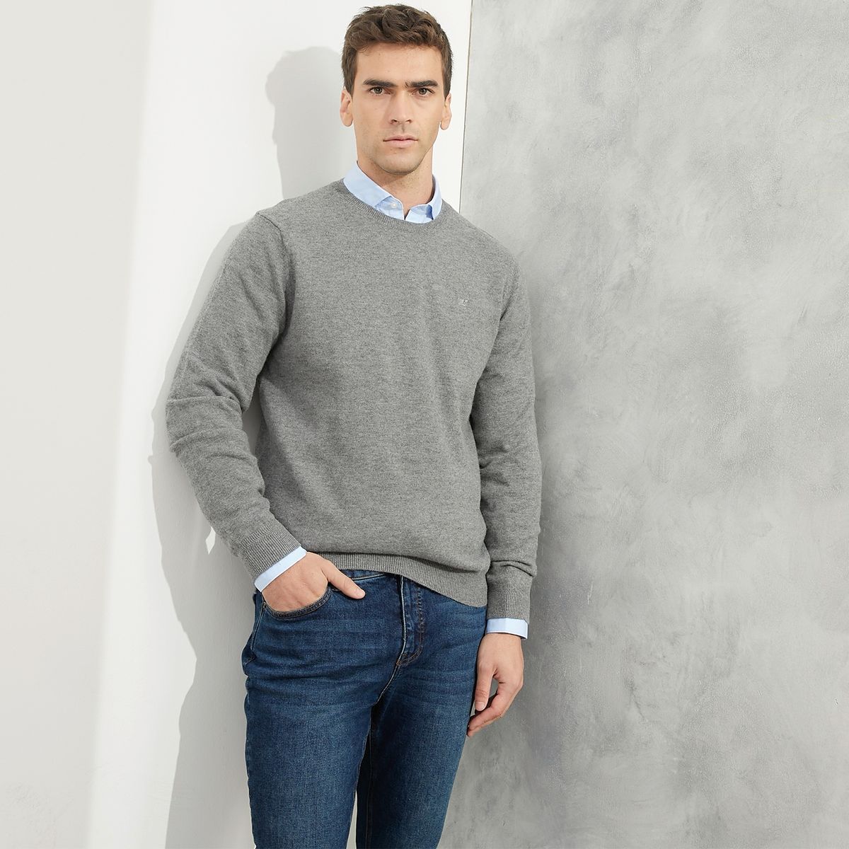WOLF&HANK - Sweater Chaleco 100% Lana Merino Hombre Wolf&Hank