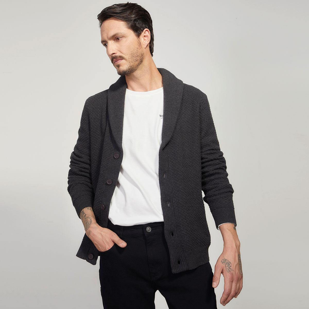 WOLF&HANK - Wolf & Hank Cardigan 100% Algodón Extrafino Hombre