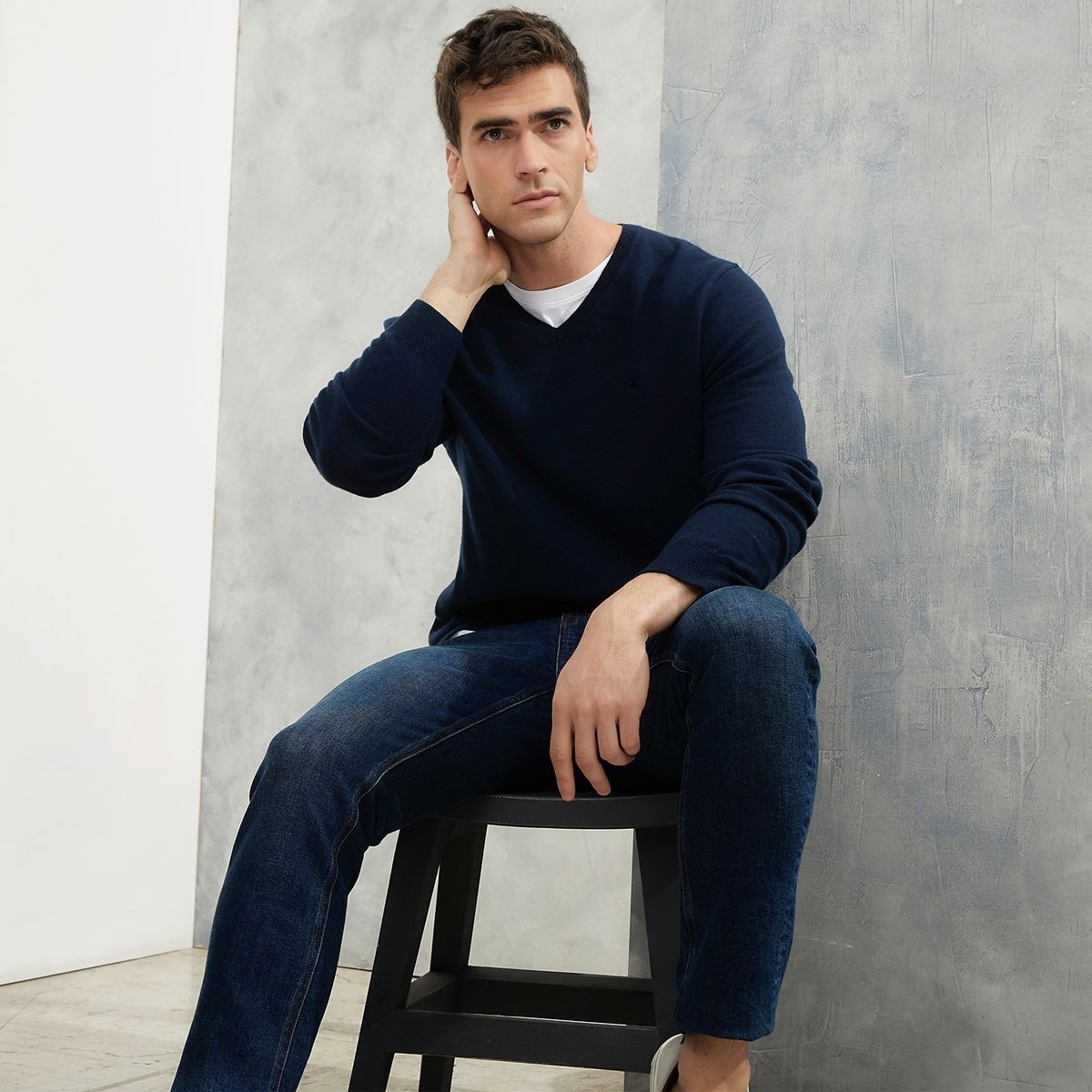 WOLF&HANK - Sweater Chaleco 100% Lana Merino Hombre Wolf&Hank