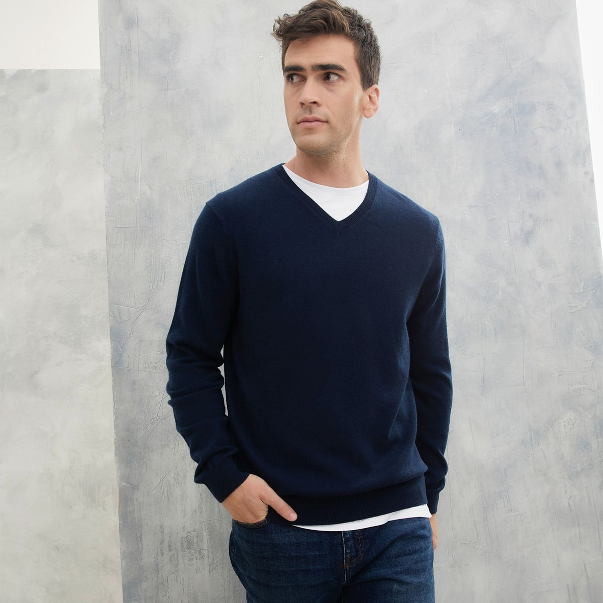 WOLF&HANK - Sweater Chaleco 100% Lana Merino Hombre Wolf&Hank