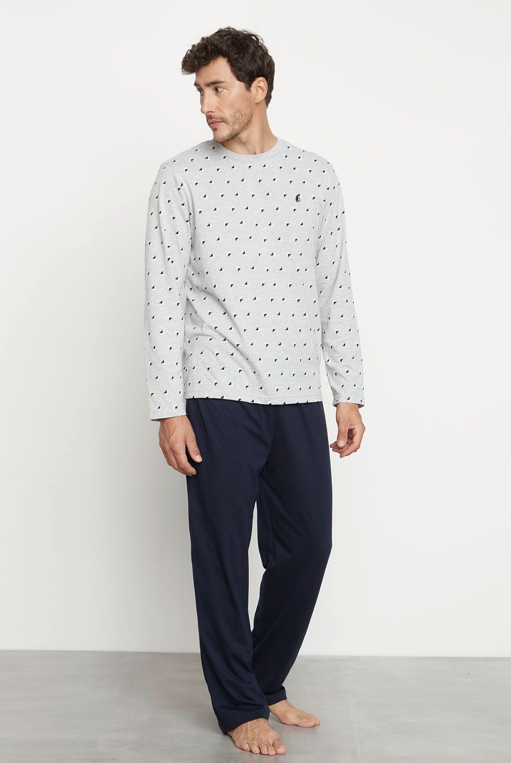 NEWPORT - Pijama Manga Larga Algodón Hombre Newport