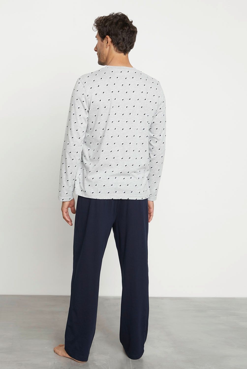 NEWPORT - Pijama Manga Larga Algodón Hombre Newport