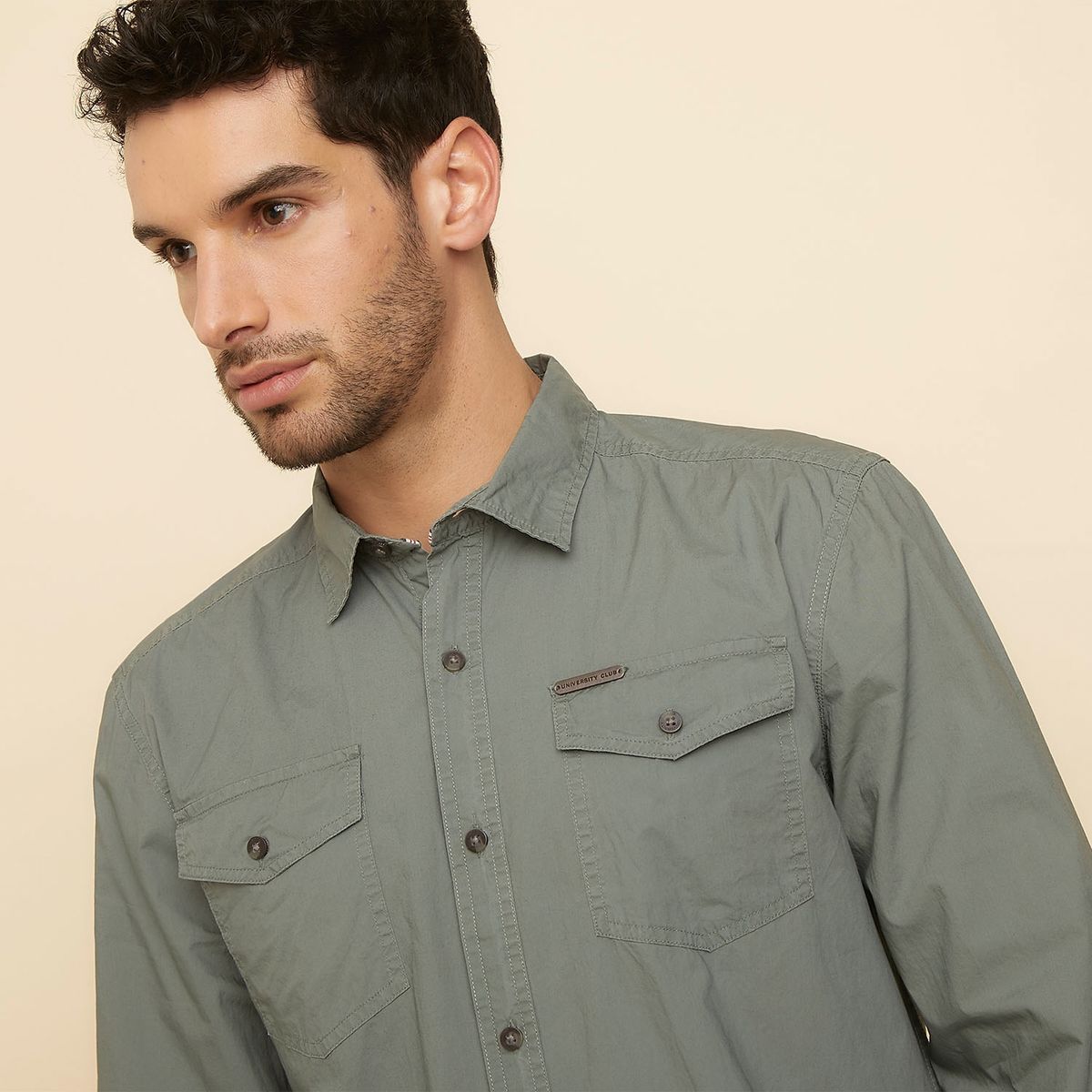 UNIVERSITY CLUB - Camisa Casual Manga Larga Hombre University Club