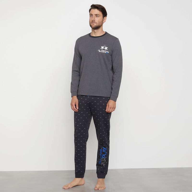 LA MARTINA - Pijama Largo Algodón Premium Hombre La Martina