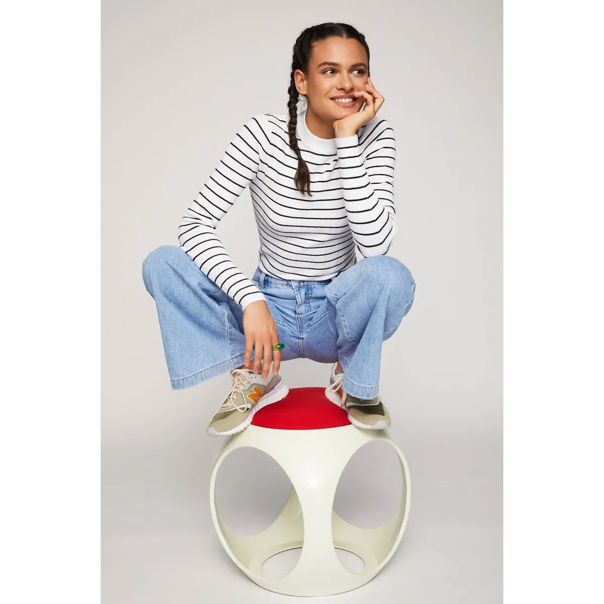 SYBILLA - Suéter Acanalado Sybilla Mujer Manga Larga Cuello Alto