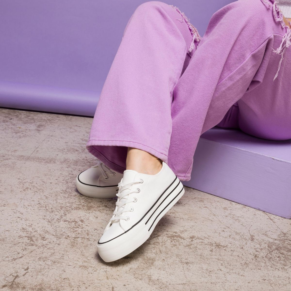 SYBILLA - Bombe Zapatilla Urbana Mujer Blanco Sybilla