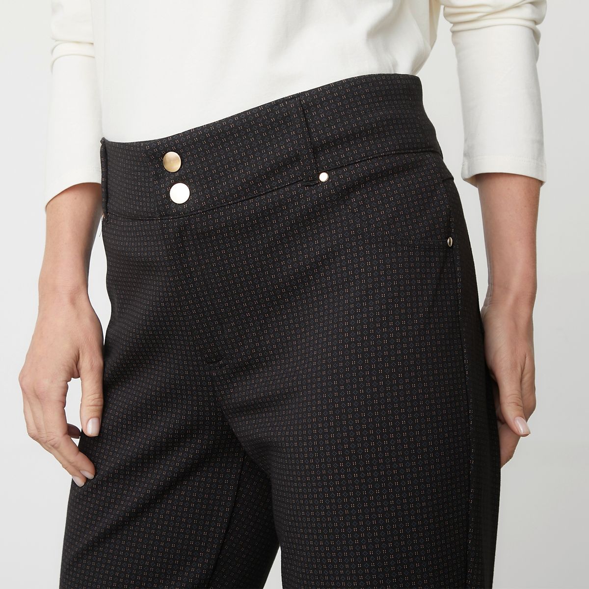 S COCCI - Stefano Cocci Pantalón Recto Tiro Medio Mujer