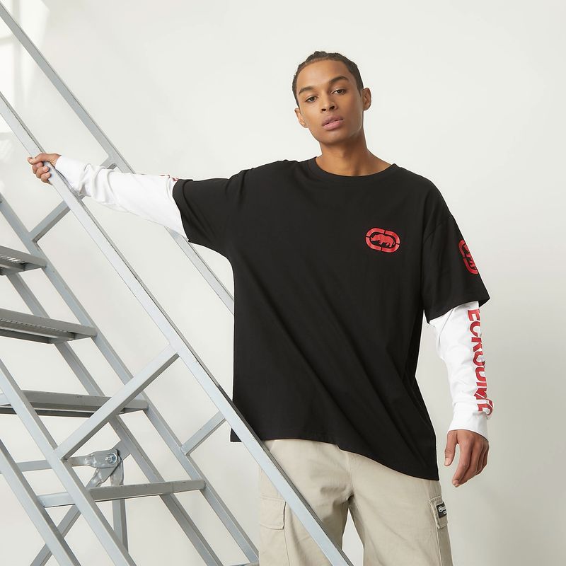 ECKO - Polera Manga Larga Algodón Hombre Ecko