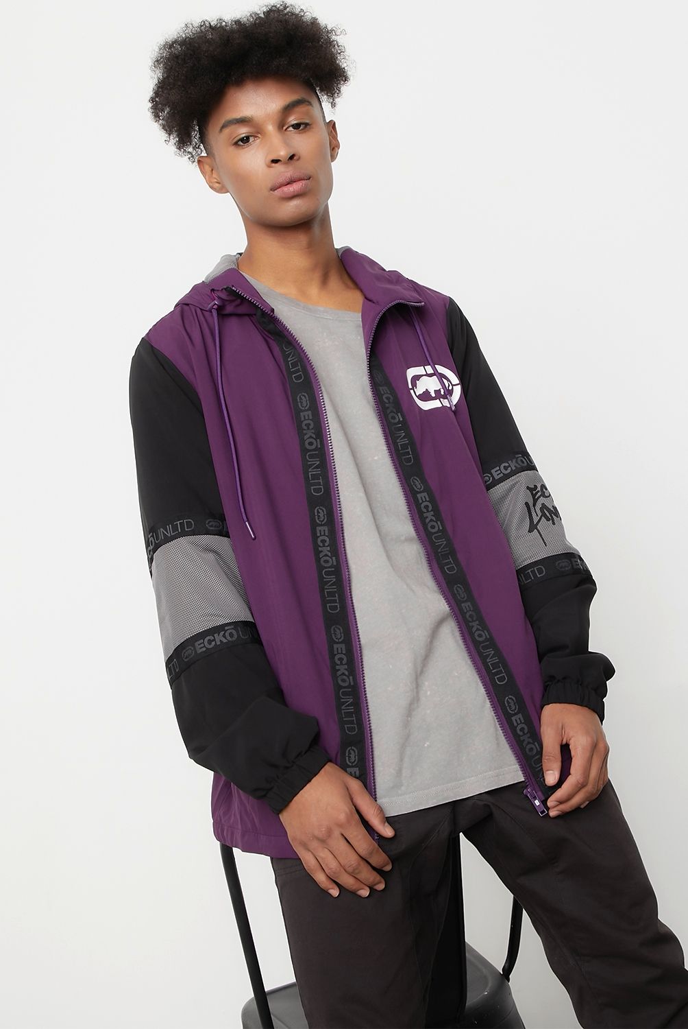 ECKO - Cortaviento Manga Larga Hombre Ecko