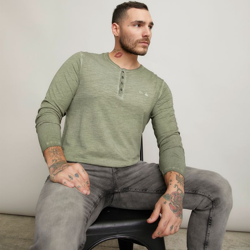 MOSSIMO - Polera Manga Larga Long Fit Hombre Mossimo