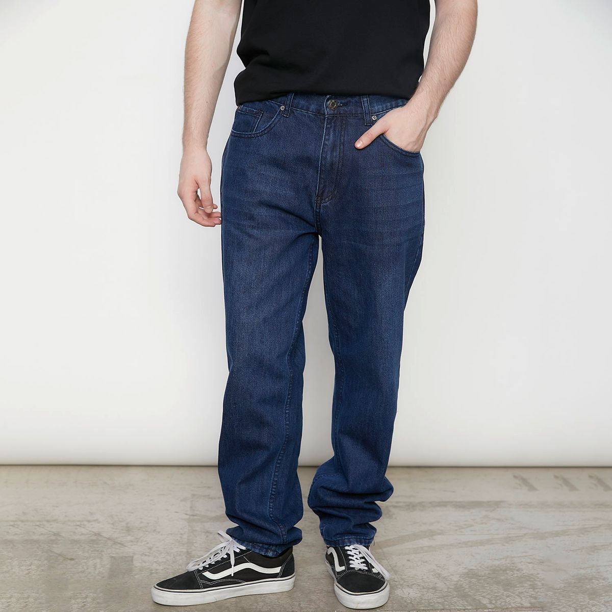 BEARCLIFF - Jeans Wide Leg Fit Denim Hombre Bearcliff