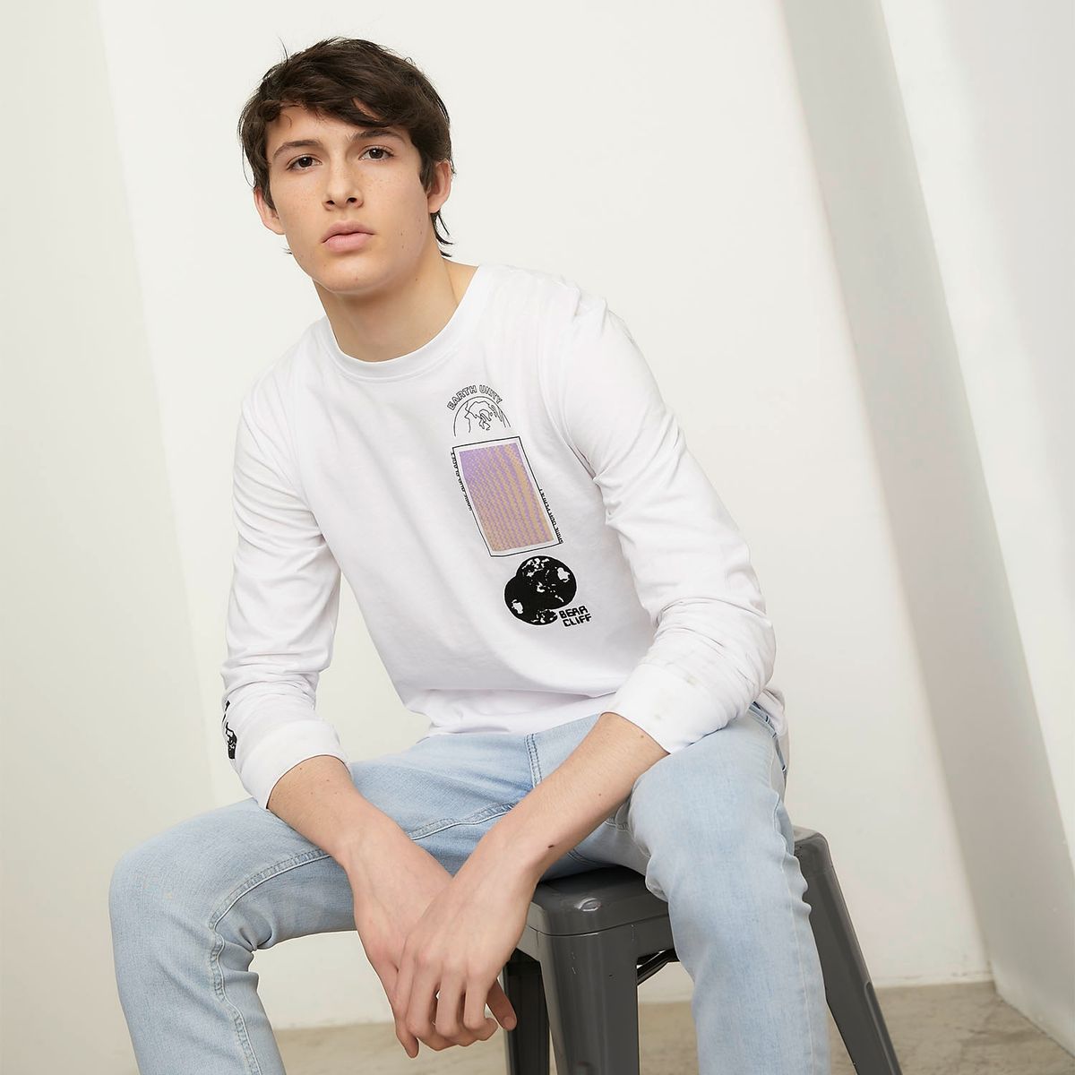 BEARCLIFF - Polera Manga Larga Algodón Long Fithombre Bearcliff