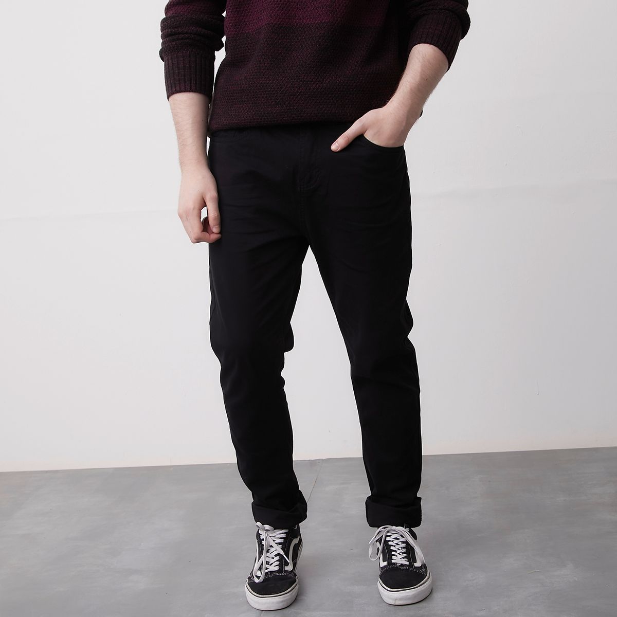 BEARCLIFF - Bearcliff Pantalón Super Skinny Fit Algodón Hombre