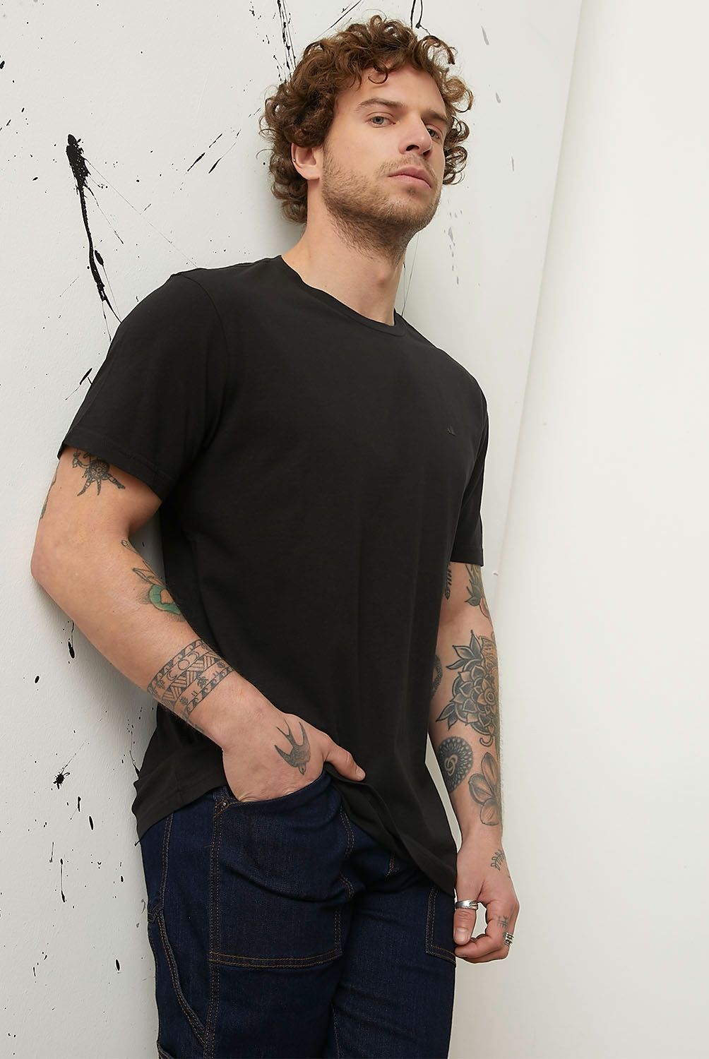 AMERICANINO - Polera Americanino Manga Corta Algodón Hombre Estilo Casual
