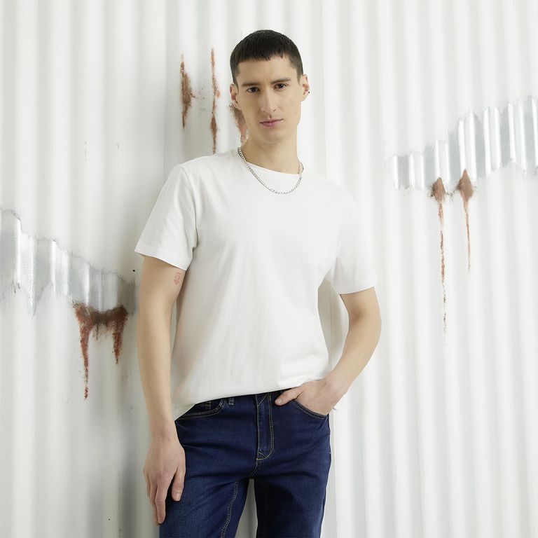 Polera Manga Corta Algodón Hombre Estilo Casual