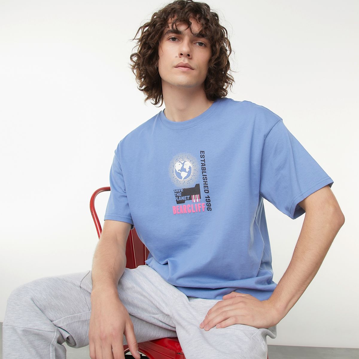 BEARCLIFF - Polera Manga Corta Long Fit Algodón Hombre Bearcliff