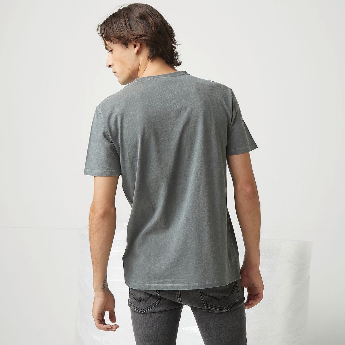 AMERICANINO - Americanino Polera Manga Corta con Botones Algodón Orgánico Hombre