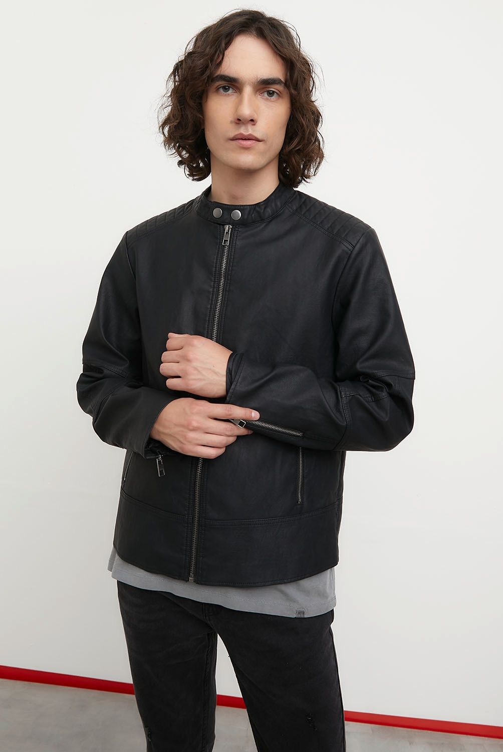 AMERICANINO - Chaqueta Zero Cuero Hombre Americanino